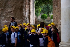 Students, Hadrian's Villa, Italy